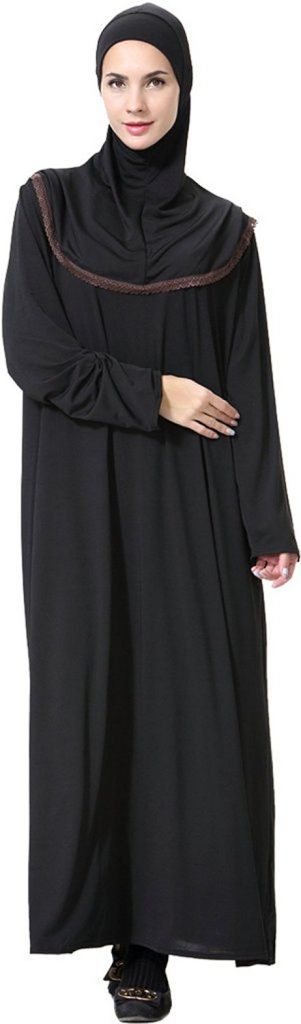 Ababalaya Womens Elegant Modest Muslim Islamic Full Length Overhead Traditional Runway Abaya 9792